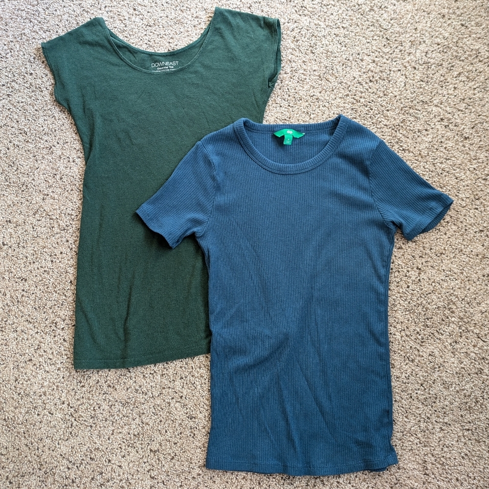 Two scoop neck women's tees